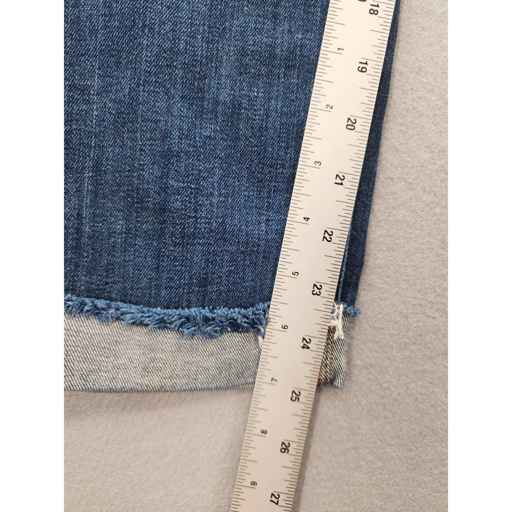 Joe's Jeans Mid Rise Skinny Ankle Dark Wash‎ Raw Frayed Hem Denim Jeans Size 27 - Picture 13 of 13